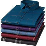 Men's Dress Shirt Black / Red Black / Gray Sea Blue Long Sleeve Square Neck Summer Wedding Vacation Clothing Apparel Print