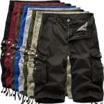 Men's Cargo Shorts Hiking Shorts Leg Drawstring Multi Pocket Multiple Pockets Chinese Style Breathable Outdoor Knee Length Casual Daily Streetwear Stylish Black Wine Inelastic