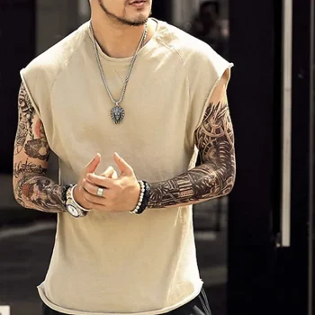 Men's T shirt Tee Plain Crew Neck Outdoor Street Cap Sleeve Clothing Apparel Fashion Classic Casual Comfortable