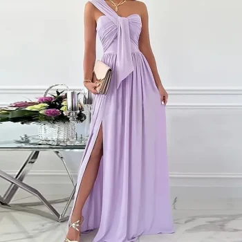 Women‘s Formal Party Dress Wedding Guest Dress Long Dress Maxi Dress Light Pink Black Red Sleeveless Pure Color Ruched Spring Summer Halter S M L XL XXL