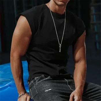 Men's Tank Top Vest Top Undershirt Sleeveless Shirt Wifebeater Shirt Plain Crew Neck Outdoor Athleisure Sleeveless Clothing Apparel Fashion Designer Muscle