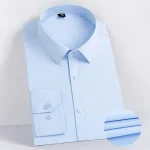 Men's Shirt Dress Shirt Button Up Shirt Casual Shirt Black White Pink Long Sleeve Plain Turndown Spring & Summer Wedding Office / Career Clothing Apparel