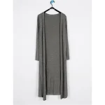 Women's Cardigan Sweater Open Front Ribbed Knit Modal Oversized Summer Fall Long Daily Going out Weekend Stylish Casual Soft Long Sleeve Solid Color Black White Yellow One-Size