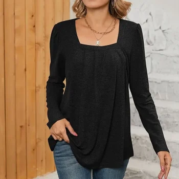 T shirt Tee Women's Black Pink Blue Solid / Plain Color Sexy Daily Fashion Square Neck Regular Fit S